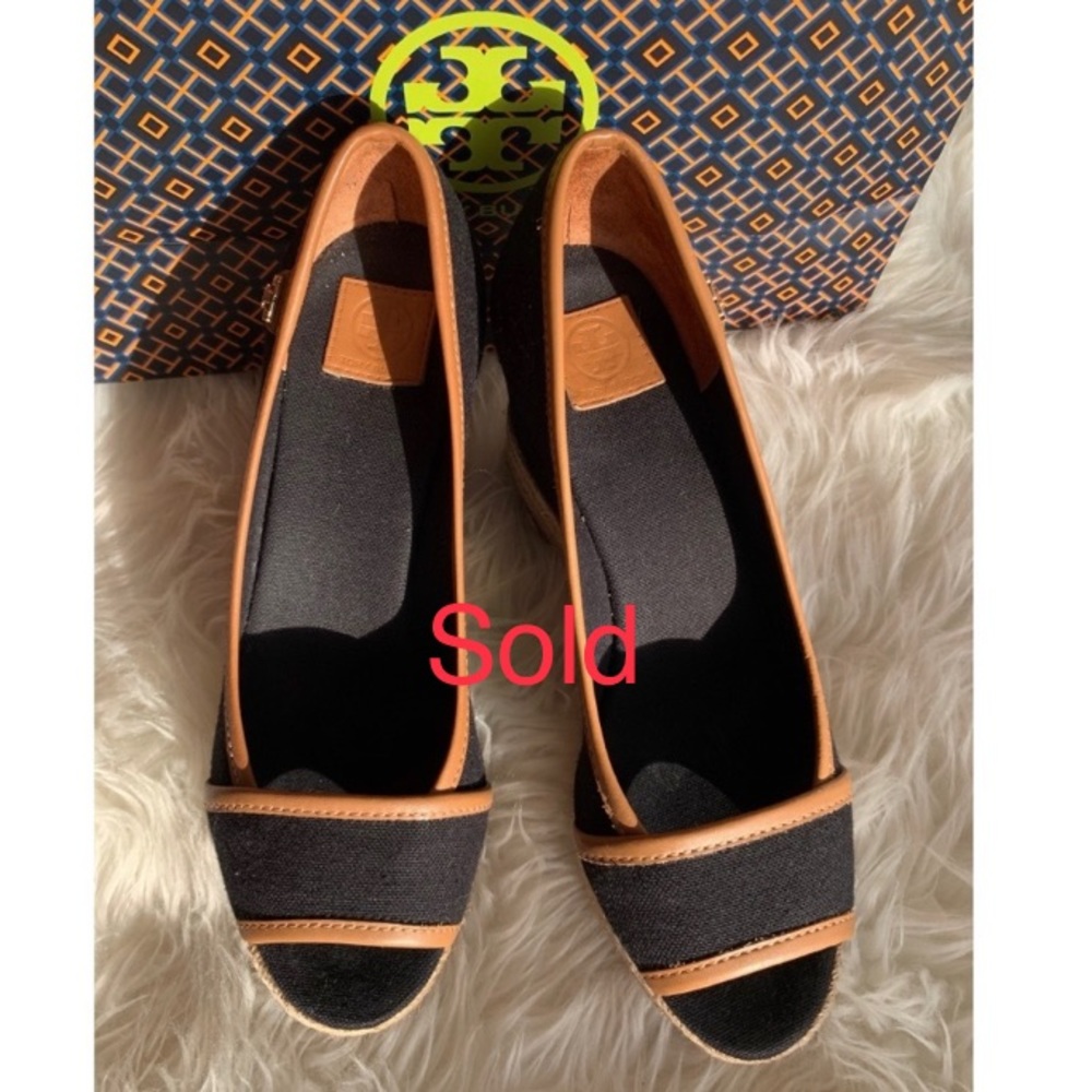 Tory Burch Majorca Canvas Espadrille Wedge Sandals